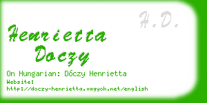 henrietta doczy business card
